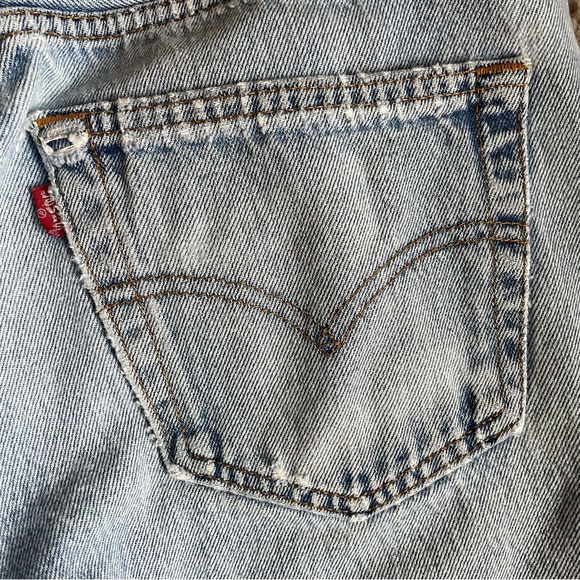 Levi's 501xx Jeans Size 32x36 Distressed Blue Denim Button Fly Light Wash USA - Picture 10 of 16